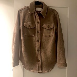 Oak + Fort Light Brown Shirt Jacket in Xsmall